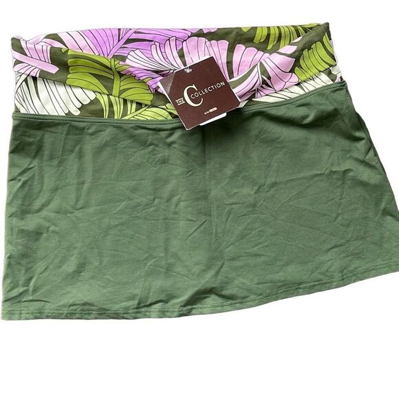 The C Collection By Christina Womens Swimsuit Skirt‎ Stretch Green Size Medium - Picture 1 of 7